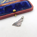 Sterling Silver Guernsey Outline Charm Pendant Vintage c1970