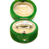 Sterling Silver Round CZ Set Solitaire Engagement Ring Vintage c1970 Size N