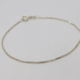 Sterling Silver Essential Fine Box Chain Stacking Bracelet Contemporary c2000