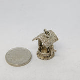 Sterling Silver Wishing Well Charm Pendant Vintage c1970