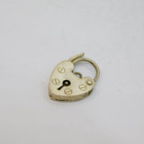Sterling Silver Heart Lock Clasp Charm Pendant Vintage 1988 Birmingham