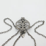 Victorian Cut Steel Large Sewing Chatelaine with Multiple Tools Antique c1860