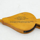 Victorian Mauchline Ware 'Stirling Castle' Bellows Pin Cushion Antique c1880s