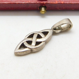 Sterling Silver Celtic Symbol Charm Pendant Vintage c1970