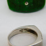 Sterling Silver Modernist Spinel Set Dress Ring Vintage c1970 Size R UK