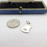 Sterling Silver & Enamel Portree Scotland Charm Pendant Vintage c1970