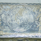Napoleonic War Russian Silver Niello Snuff Box Antique c1815 Moscow