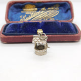 Sterling Silver Wishing Well Good Luck Charm Pendant Vintage c1970