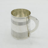 George III Sterling Silver Lined Pattern Christening Mug Antique 1797 London