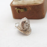 Sterling Silver Police Helmet Charm Pendant Vintage c1970