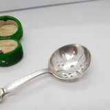Edwardian Silver, Mother of Pearl & Plated Sugar Caster Spoon Antique 1902