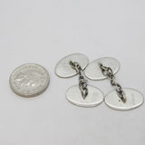 Art Deco Pair of 9ct Gold on Sterling Silver Gents Cufflinks Antique c1930s