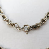 Sterling Silver Essential Rope Chain Necklace Vintage c1970 40cm Length