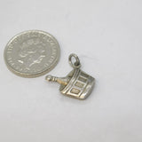Sterling Silver Champagne Ice Bucket Charm Pendant Vintage c1970