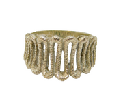 Sterling Silver Studio Style Textured Wavy Band Ring Vintage c1970 Size L 1/2