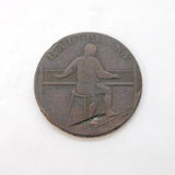 18th Century Copper Rochdale Halfpenny Coin Token Antique 1791