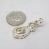 Sterling Silver Paste Set Sparkling Dress Charm Pendant Vintage c1970s