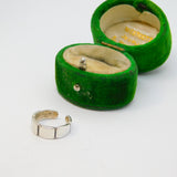 Sterling Silver Patterned Textured Open Back Toe Ring Vintage c1970 Size C