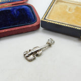 Sterling Silver Classic Violin Charm Pendant Vintage c1970
