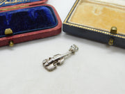 Sterling Silver Classic Violin Charm Pendant Vintage c1970