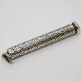 Victorian Sterling Silver Floral Pattern Propelling Pencil & Pen Antique c1890s