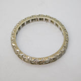 9ct White Gold & Spinel Set Eternity Ring Antique c1930 Art Deco