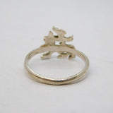 Sterling Silver Studio Dragon Form Dress Ring Vintage c1970s