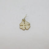 Sterling Silver Small Four Leaf Clover Textured Charm Pendant Vintage c1970