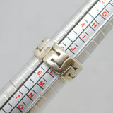 Sterling Silver Isle Of Arran Greek Key Pattern Ring Vintage c1970 Size K 1/2