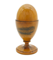 Victorian Mauchline Ware 'Beaumaris, Anglesea' Egg Cup Thimble Holder Antique