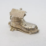Large Sterling Silver Family in the Shoe Charm Pendant Vintage 1966 Birmingham