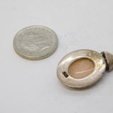 Sterling Silver Shell Cameo Set Charm Pendant Vintage c1970s
