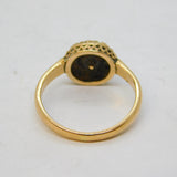 Victorian 14ct Yellow Gold & Old-Cut Diamond Dress Ring Antique c1850s
