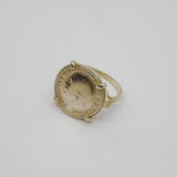 Sterling Silver George V Threepence Coin Ring Antique c1912 Size L