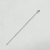 Edwardian Sterling Silver & Mother of Pearl Thistle Form Hat Pin Antique c1910s