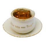 19th Century Miniature China 'After You My Dear' Souvenir Teacup Antique