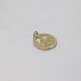 Sterling Silver "I Love You" Cut Out Disc Charm Pendant Vintage c1970