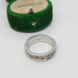 Sterling Silver Modernist Spinel Set Moonscape Ring Vintage c1970 Size N 1/2 UK