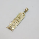 Egyptian Sterling Silver Hieroglyphs Egypt Souvenir Pendant Vintage c1970s