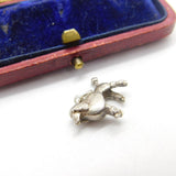 Sterling Silver Coiffed Poodle Dog Charm Pendant Vintage c1970