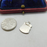Sterling Silver & Enamel Grouville Jersey Charm Pendant Vintage c1970