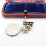 Sterling Silver Little Christmas Donkey Charm Pendant Vintage c1970