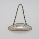 Sterling Silver Whisky Decanter Label VIntage 1964 Birmingham