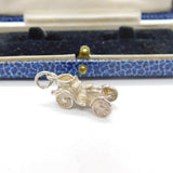 Sterling Silver Old School Motor Car Charm Pendant Vintage c1970