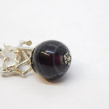 Sterling Silver Jumping Horse with Agate Ball Fob Pendant Vintage c1970