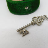 Sterling Silver 21st Birthday Key Charm Pendant Vintage c1970
