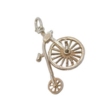 Sterling Silver Penny Farthing Bicycle Charm Pendant Vintage c1970