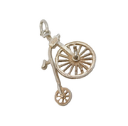 Sterling Silver Penny Farthing Bicycle Charm Pendant Vintage c1970