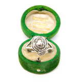 Sterling Silver Cast Rose Ring Vintage Sheffield c1970 Size Q