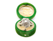 Sterling Silver Cast Rose Ring Vintage Sheffield c1970 Size Q